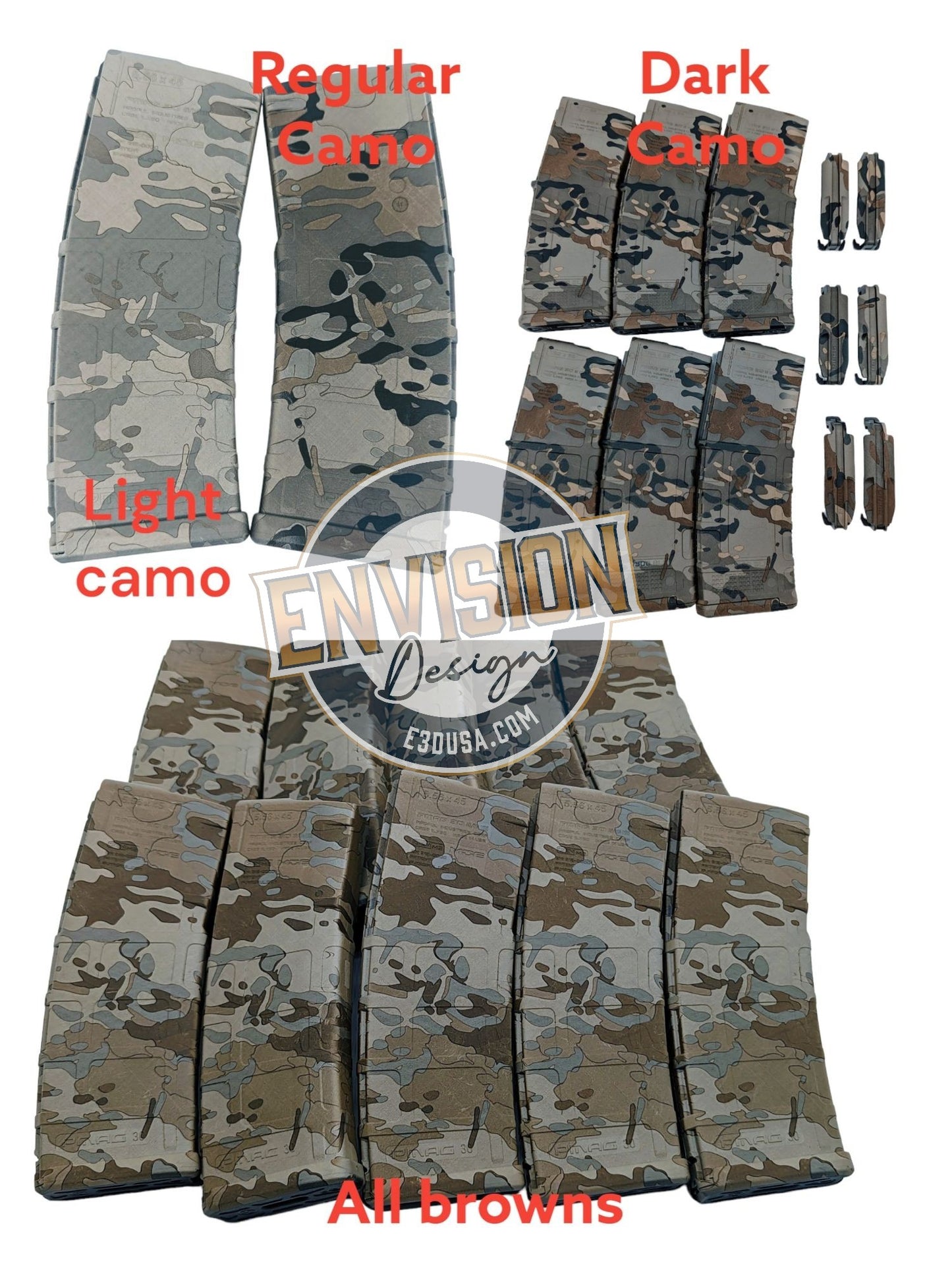 Camo pattern lasered on a PMAG